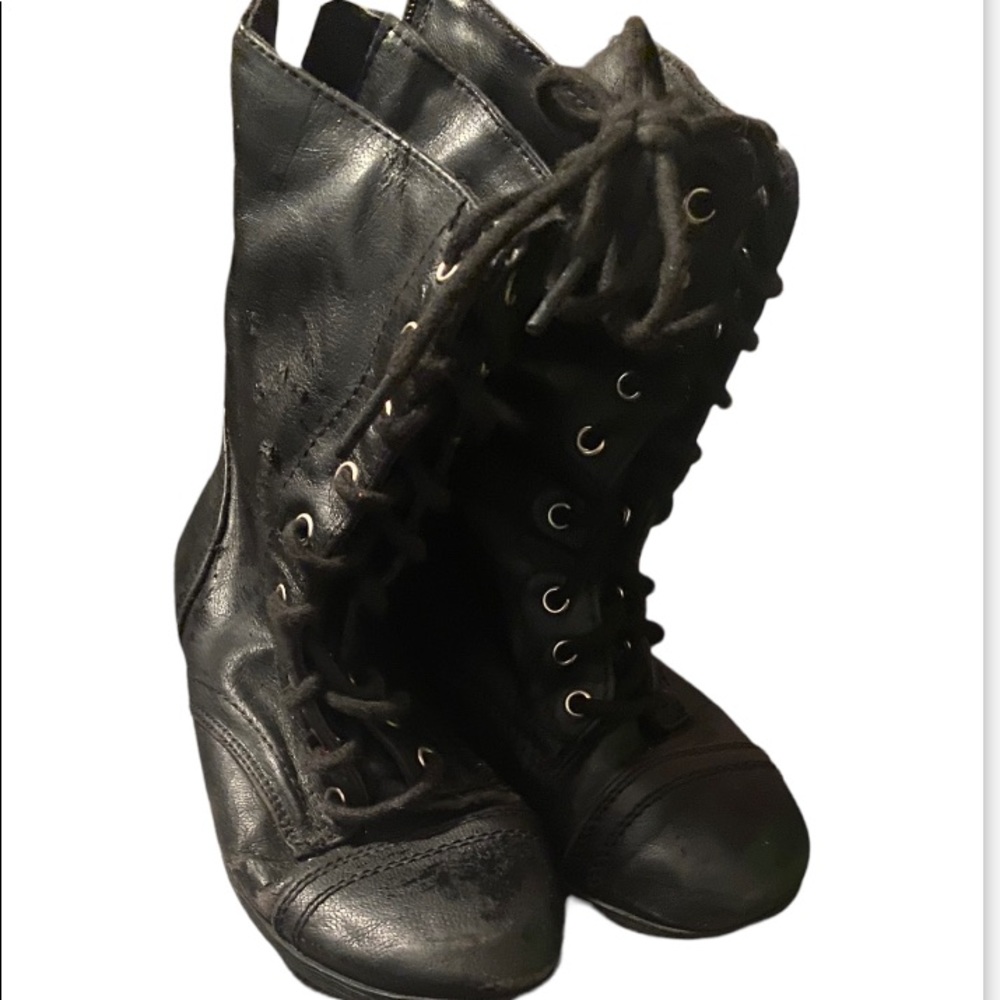 Girls combat boots
